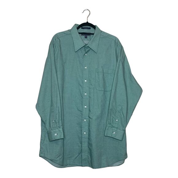 Paul Frederick green gingham long sleeves buttoned shirt size 18-34 - Picture 4 of 5